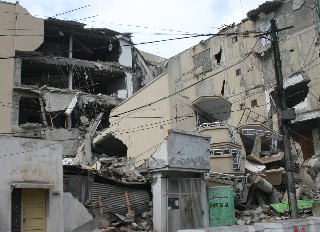 earthquake rubble